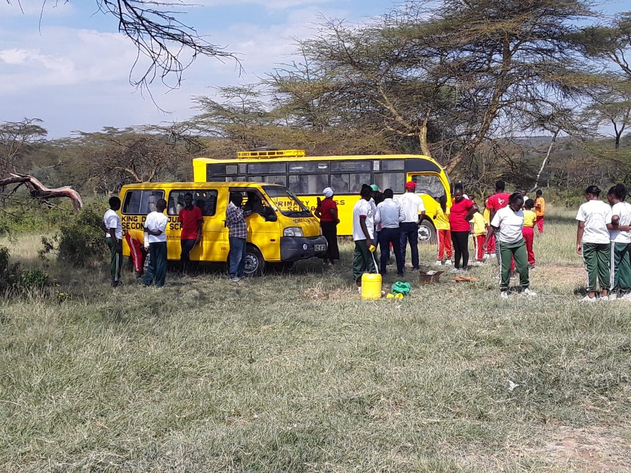 King David school buses during a learner trip